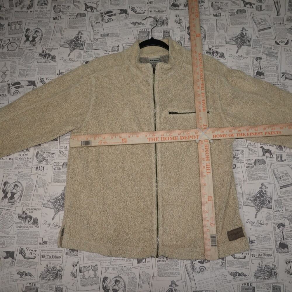 M - Vintage Y2K Ll Bean Sweatshirts sherpa line zip - Picture 4 of 4